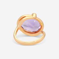 Casato Rock With You 18K Yellow Gold, Amethyst and Diamond Cocktail Ring 357508