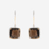 Casato Rock With You 18K Yellow Gold, Smoky Quartz and Diamond 0.83ct. tw. Drop Earrings 357697