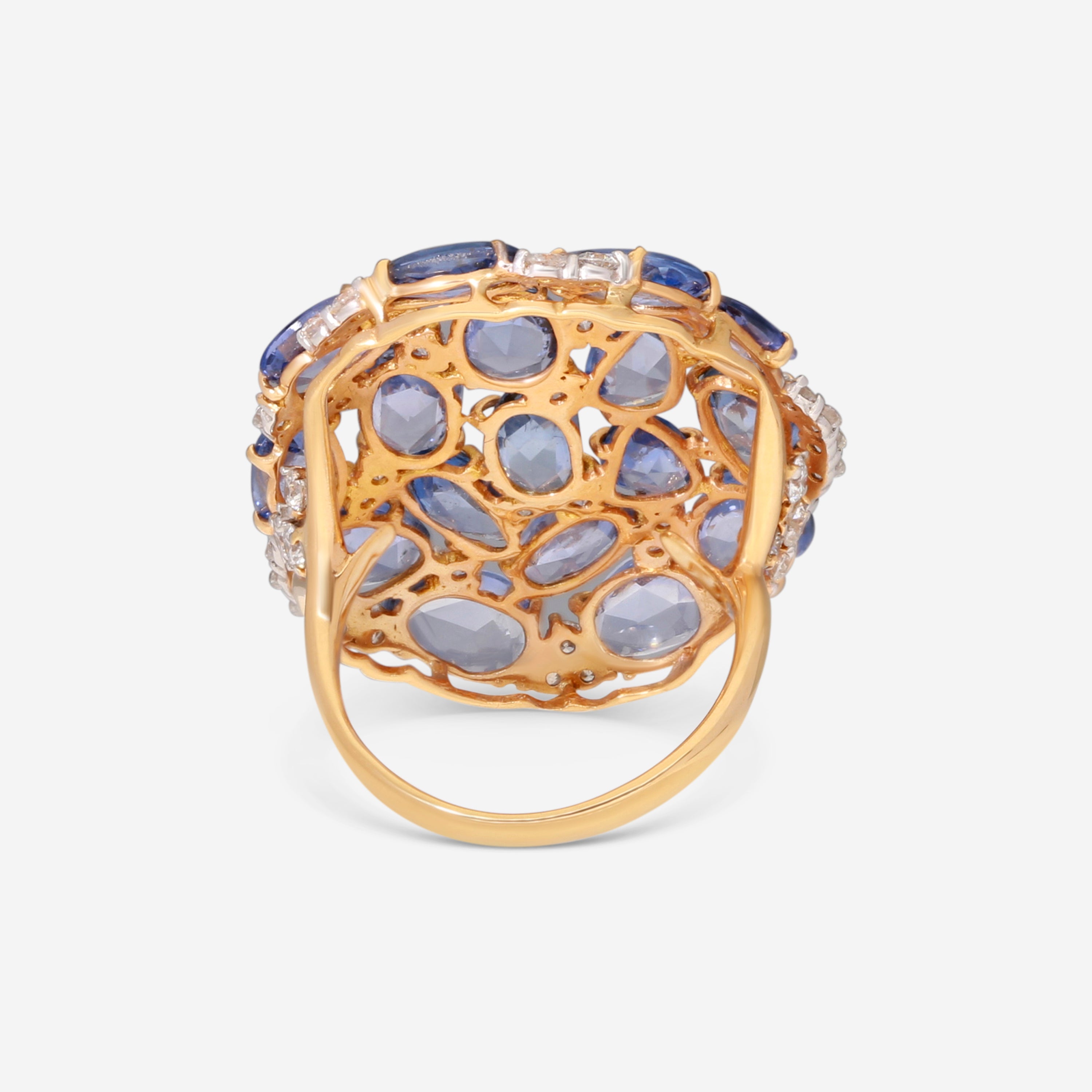 Casato 18K Yellow Gold, Sapphire and Diamond 1.15ct. tw. Cocktail Ring 357857