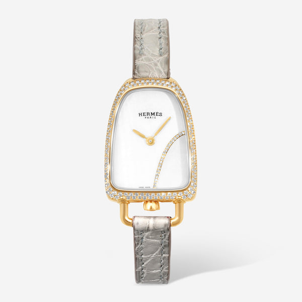 Hermès Galop d'Hermès 18K Rose Gold Diamond Quartz Ladies Watch GA1.171