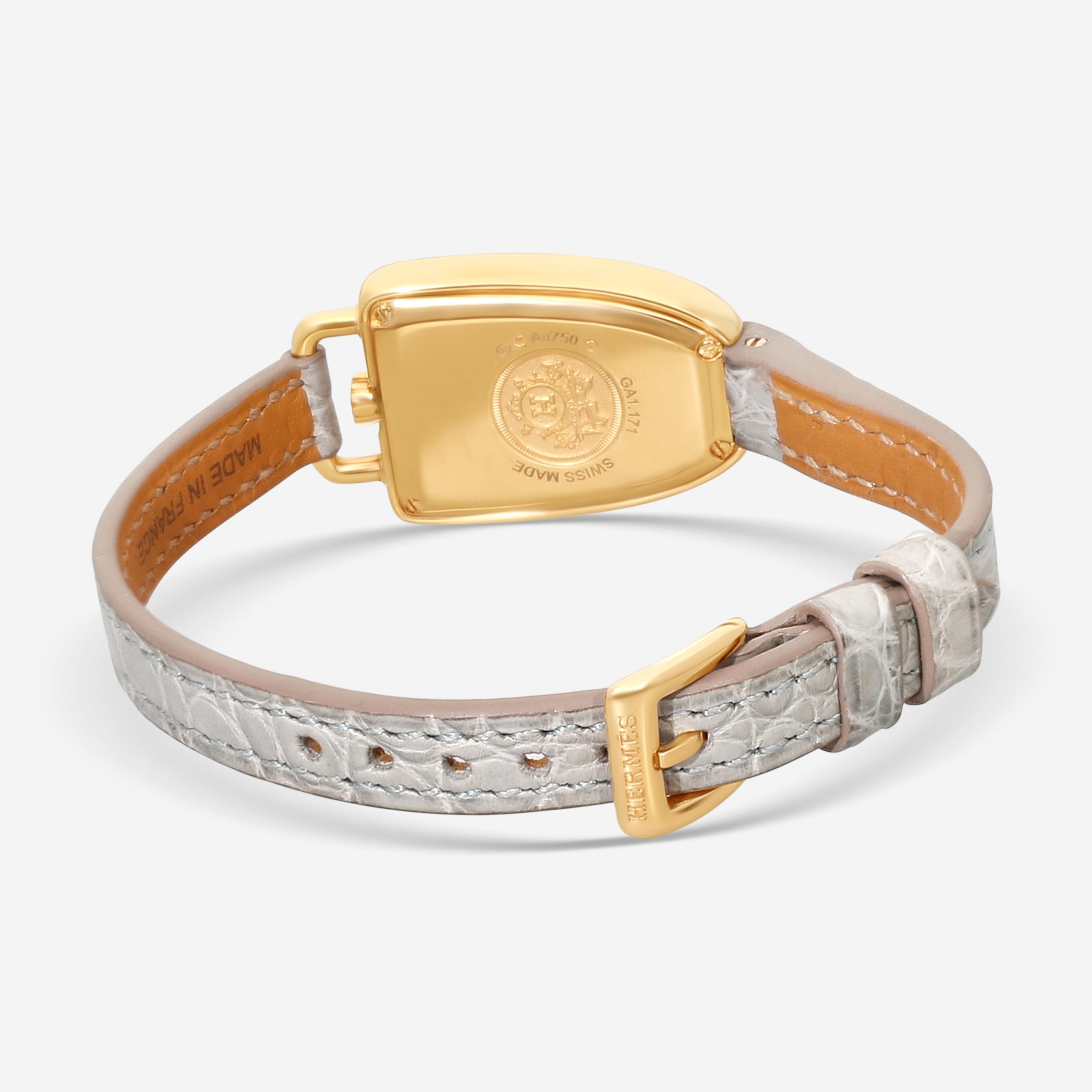 Hermès Galop d'Hermès 18K Rose Gold Diamond Quartz Ladies Watch GA1.171