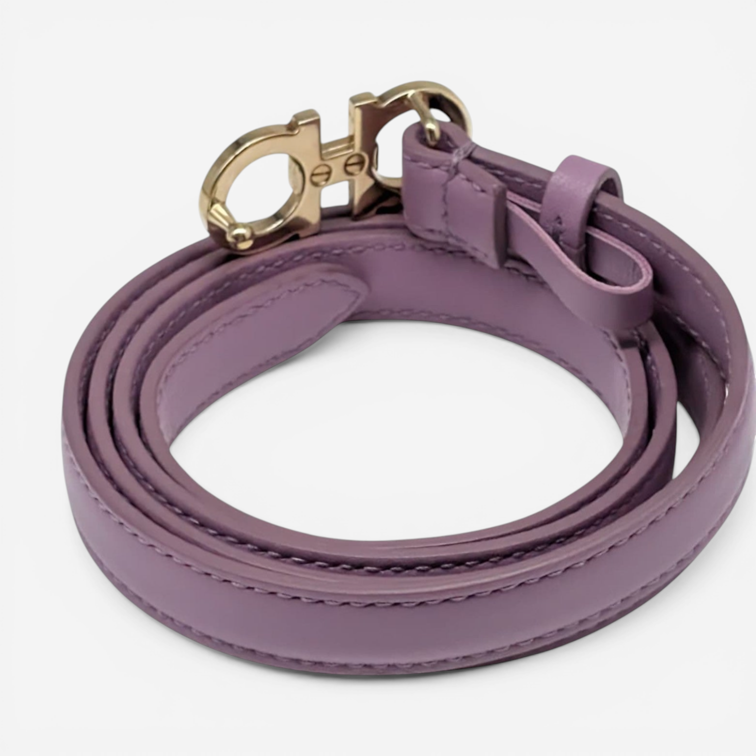 Salvatore Ferragamo Gancini Women's 23B224 Thin Voilet Belt Size 85 $430 - THE SOLIST