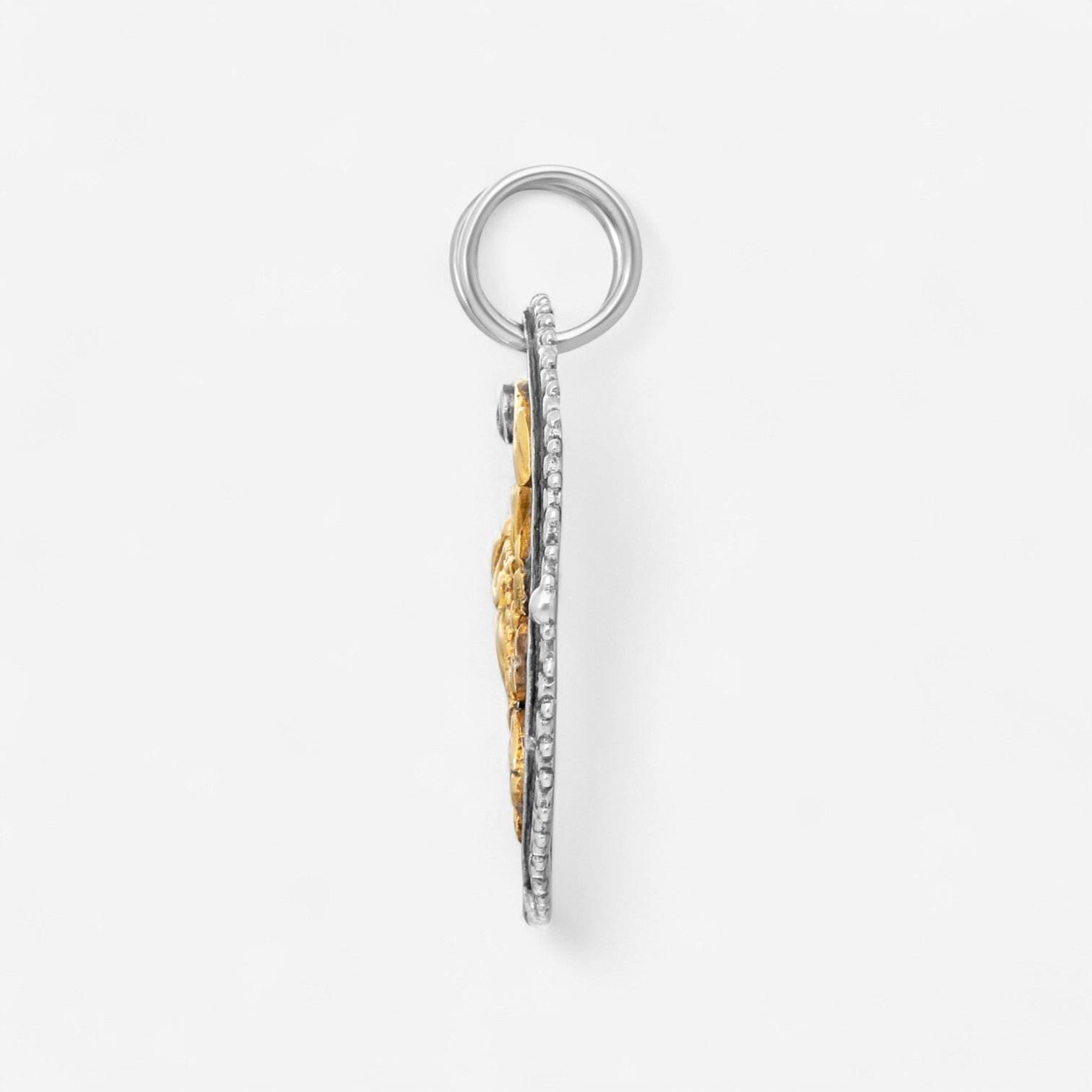 Konstantino Zodiac Cancer Sterling Silver & 18K Yellow Gold Diamond Carved Pendant MEKJ623-109 - THE SOLIST