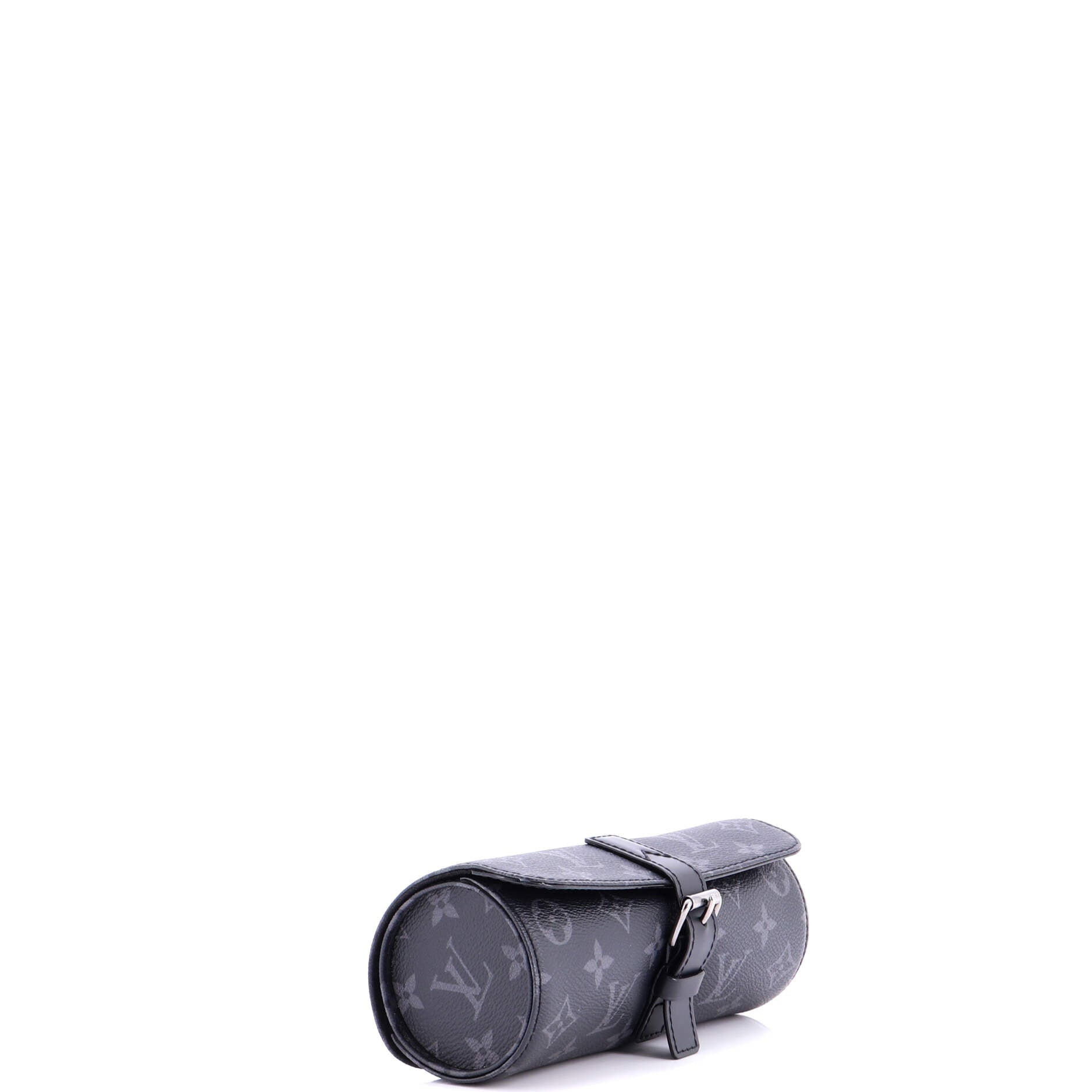 Louis Vuitton 3 Watch Case Monogram Eclipse Canvas