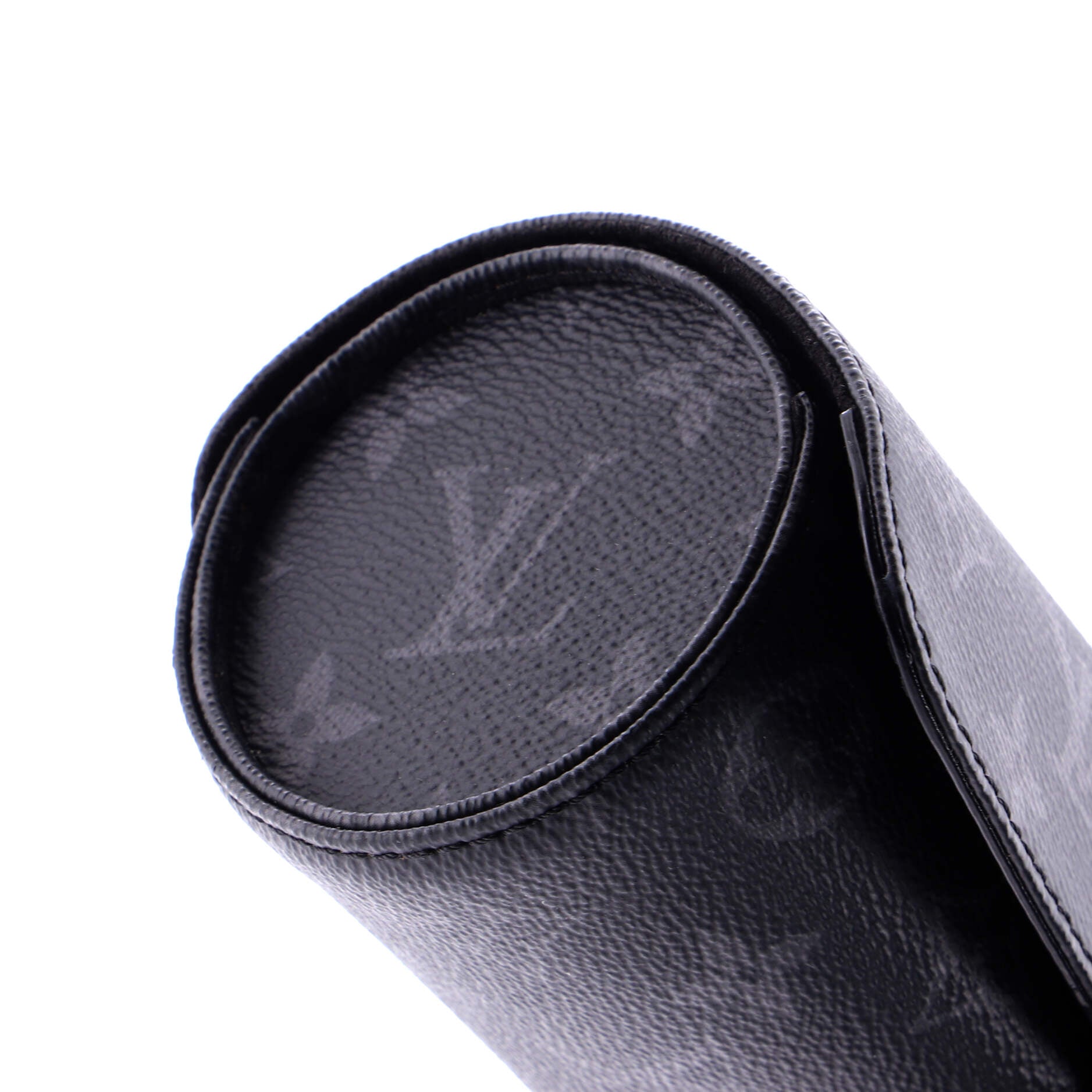 Louis Vuitton 3 Watch Case Monogram Eclipse Canvas