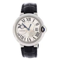 Cartier Ballon Bleu de Cartier Moonphase Automatic Watch Stainless Steel and Alligator 37