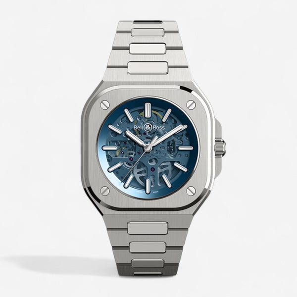 Bell & Ross BR 05 Skeleton Blue Stainless Steel Automatic Men's Watch BR05A-BLU-SKST/SRB
