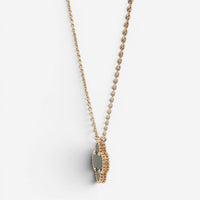 Van Cleef & Arpels Vintage Alhambra 18K Yellow Gold Onyx Pendant Necklace VCARA4