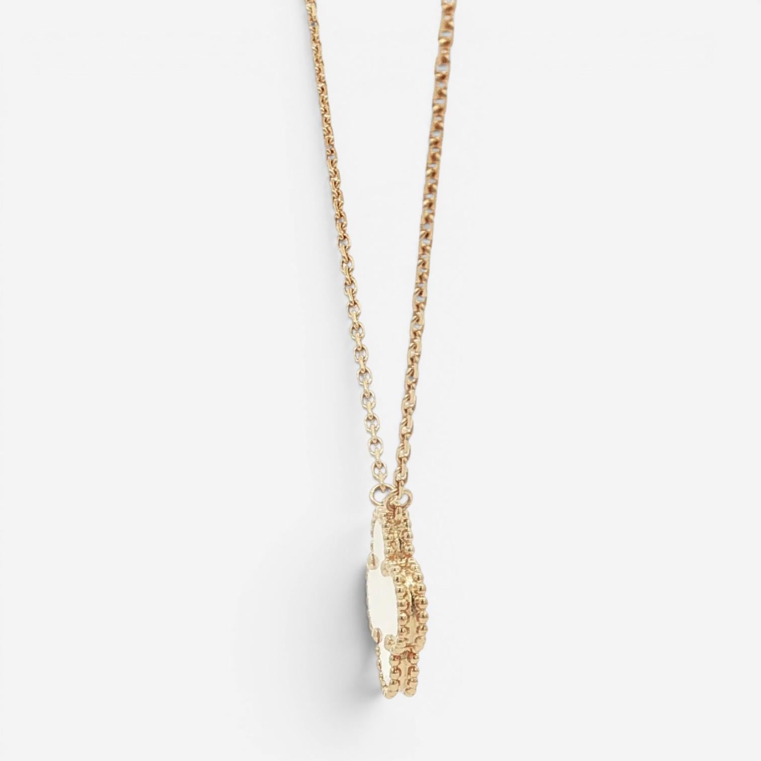Van Cleef & Arpels Vintage Alhambra 18K Yellow Gold Pendant Necklace JE706901