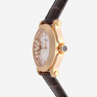 Chopard Happy Sport 18K Rose Gold Diamond Quartz Ladies Watch 275350-5001