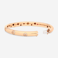 Roberto Coin Pois Moi Luna 18K Rose Gold Diamond Outline Bangle Bracelet 8883132AXBAXS