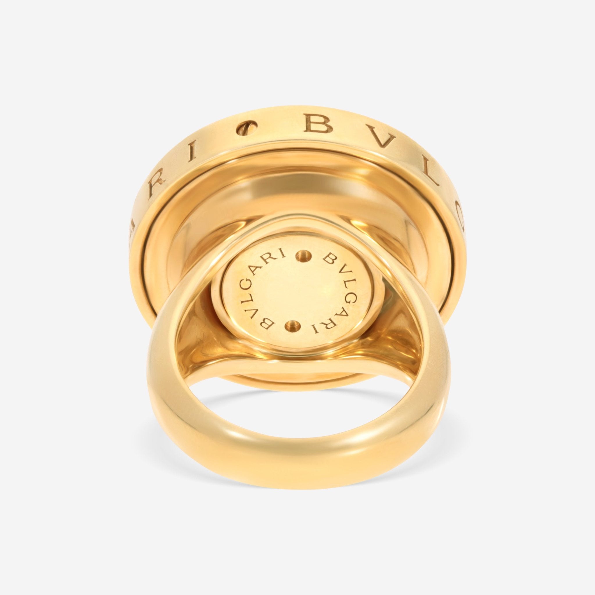 Bulgari B.Zero1 18K Yellow Gold Mother of Pearl Ring Sz. 6 355067