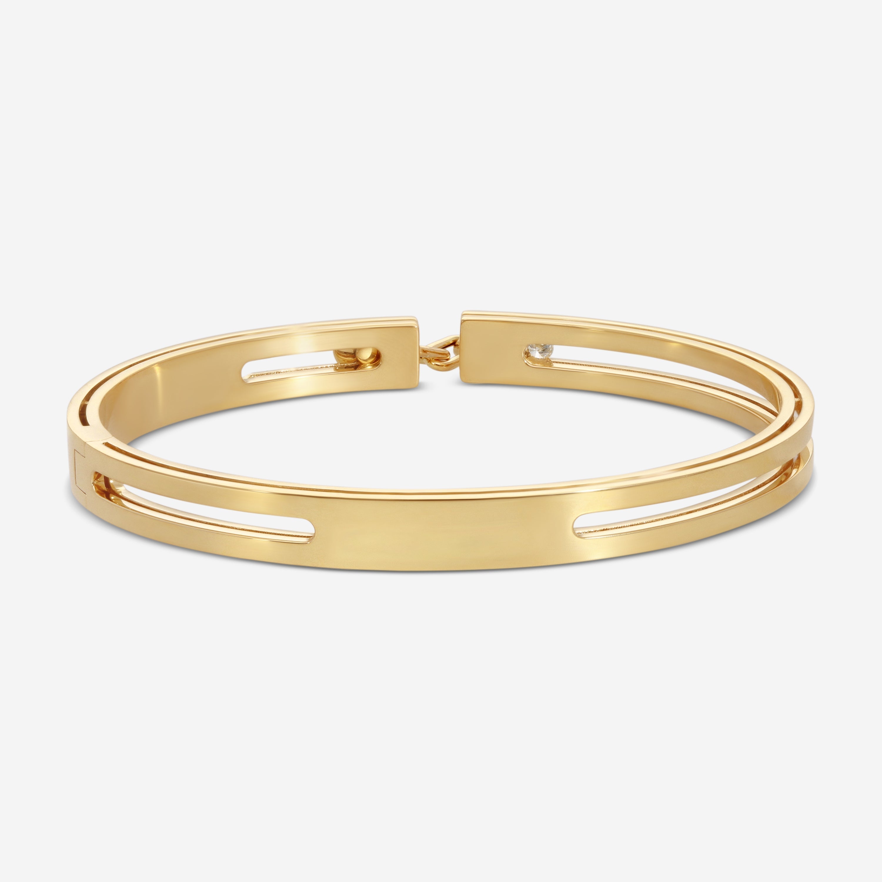 Roberto Coin Navarra 18K Yellow Gold Diamond Bangle Bracelet 8883346AYBAXS