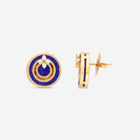 Roberto Coin Love in Verona 18K Rose Gold Diamond & Blue Lapis Stud Earrings 8883126AXERX