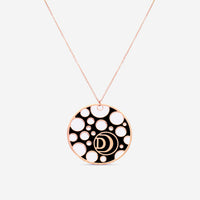 Damiani Damianissima 18K Rose Gold &amp; Ceramic Diamond Pendant Necklace 20058576