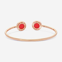Damiani D. Side 18K Rose Gold Diamond & Red Stone Cuff Bracelet 20086731