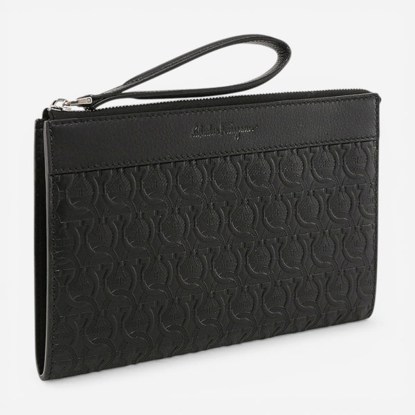 Salvatore Ferragamo Gancini 723757 Black Document Holder MSRP $795 - THE SOLIST