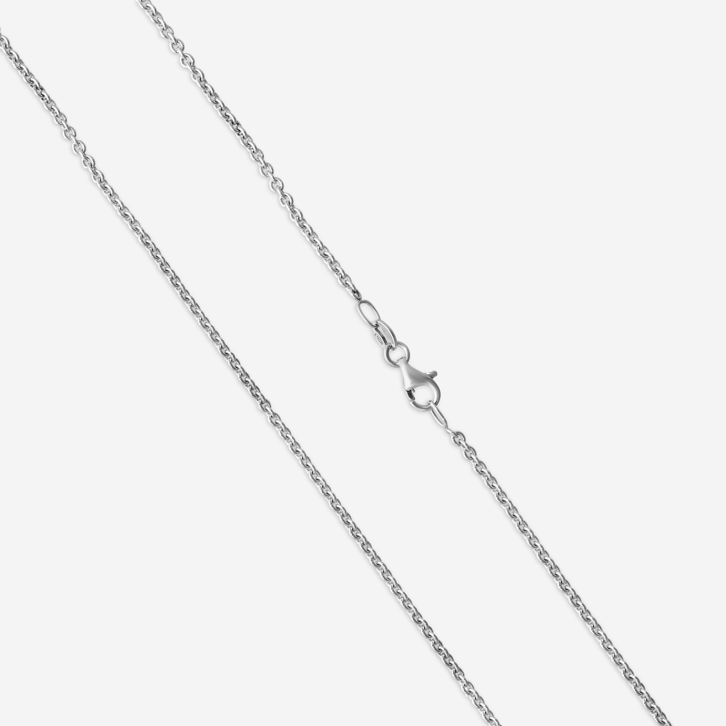 Charles Krypell Sterling Silver and 18K Yellow Gold, Peach Moonstone and White Diamond Pendant Necklace 4-6424-SPCHMD