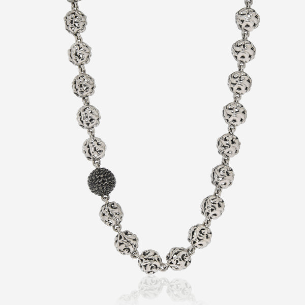Charles Krypell Sterling Silver, Black Sapphire 2.09ct. tw. Collar Necklace - THE SOLIST
