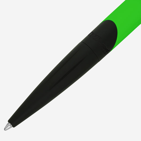 S.T. Dupont Defi Millenium Neon Green Matte Black Lacquer Ballpoint Pen 405032