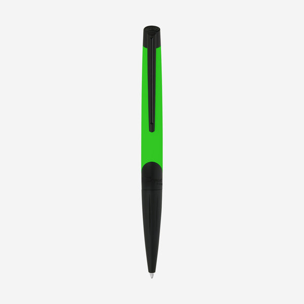 S.T. Dupont Defi Millenium Neon Green Matte Black Lacquer Ballpoint Pen 405032