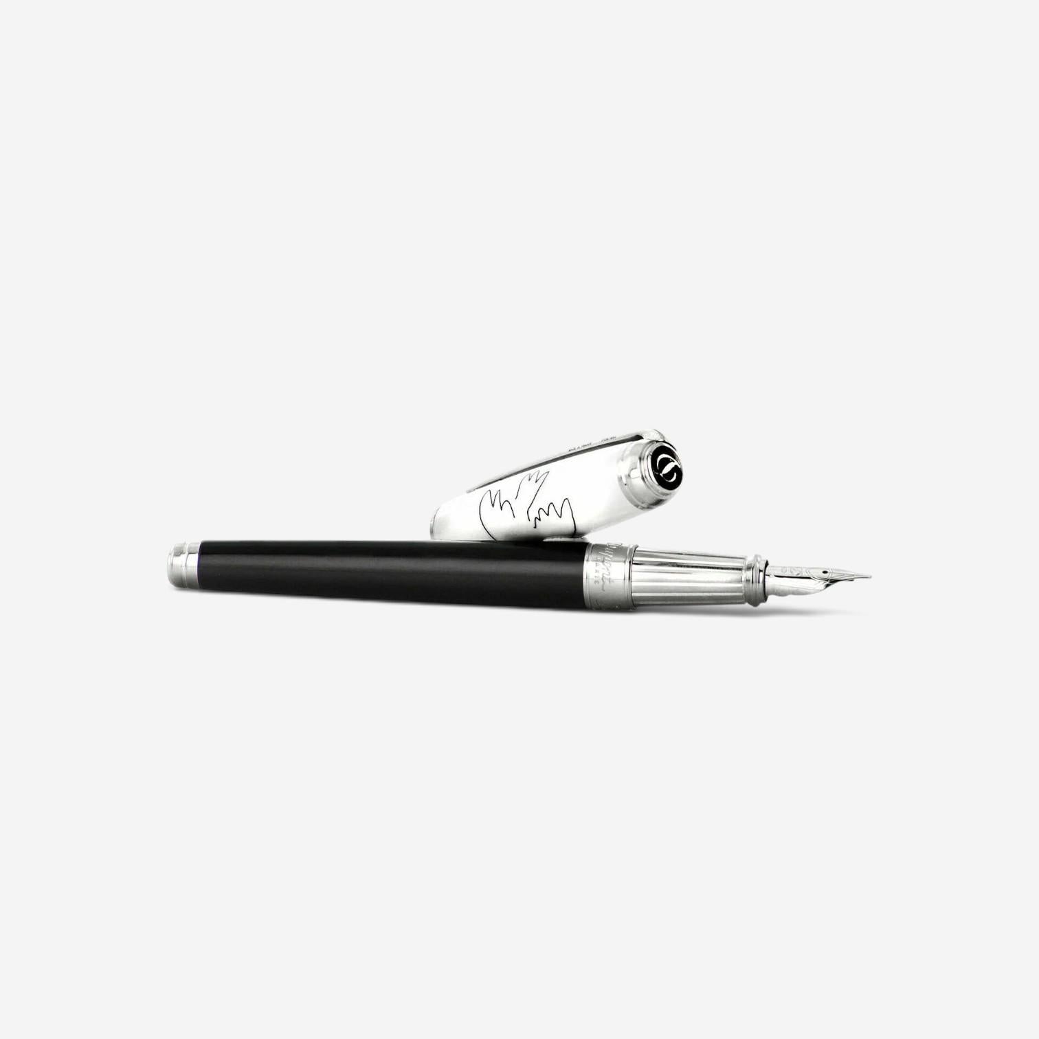 S.T. Dupont Picasso Peace Dove LE Lacquer & Palladium Fountain Pen (M) 410050L