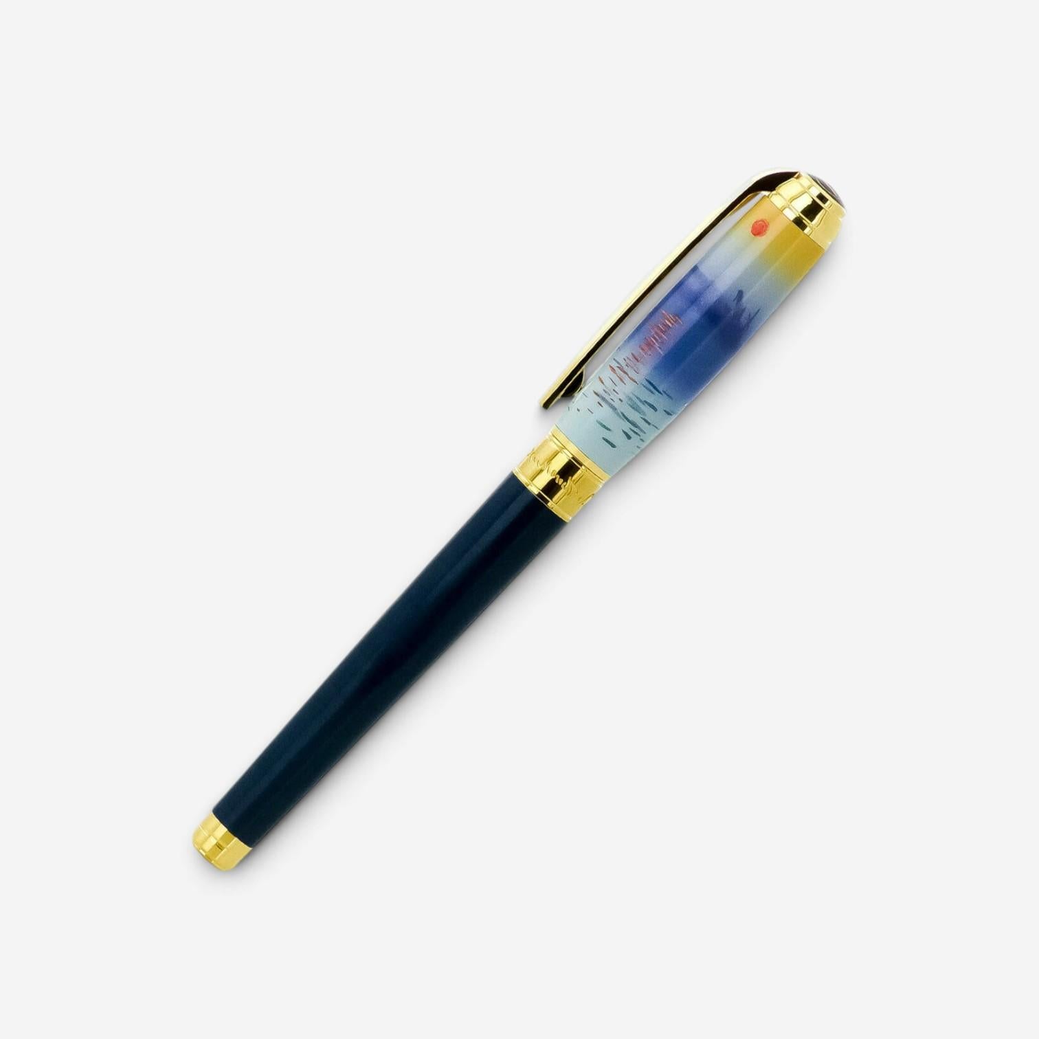 S.T. Dupont Claude Monet Large Line D Lacquer & Gold Rollerball Pen 412049L