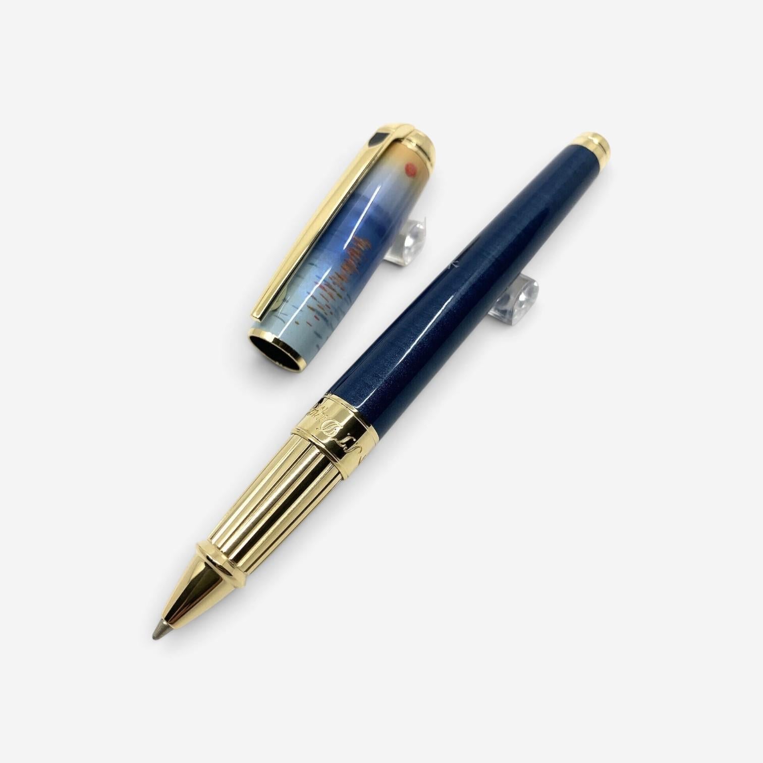 S.T. Dupont Claude Monet Large Line D Lacquer & Gold Rollerball Pen 412049L