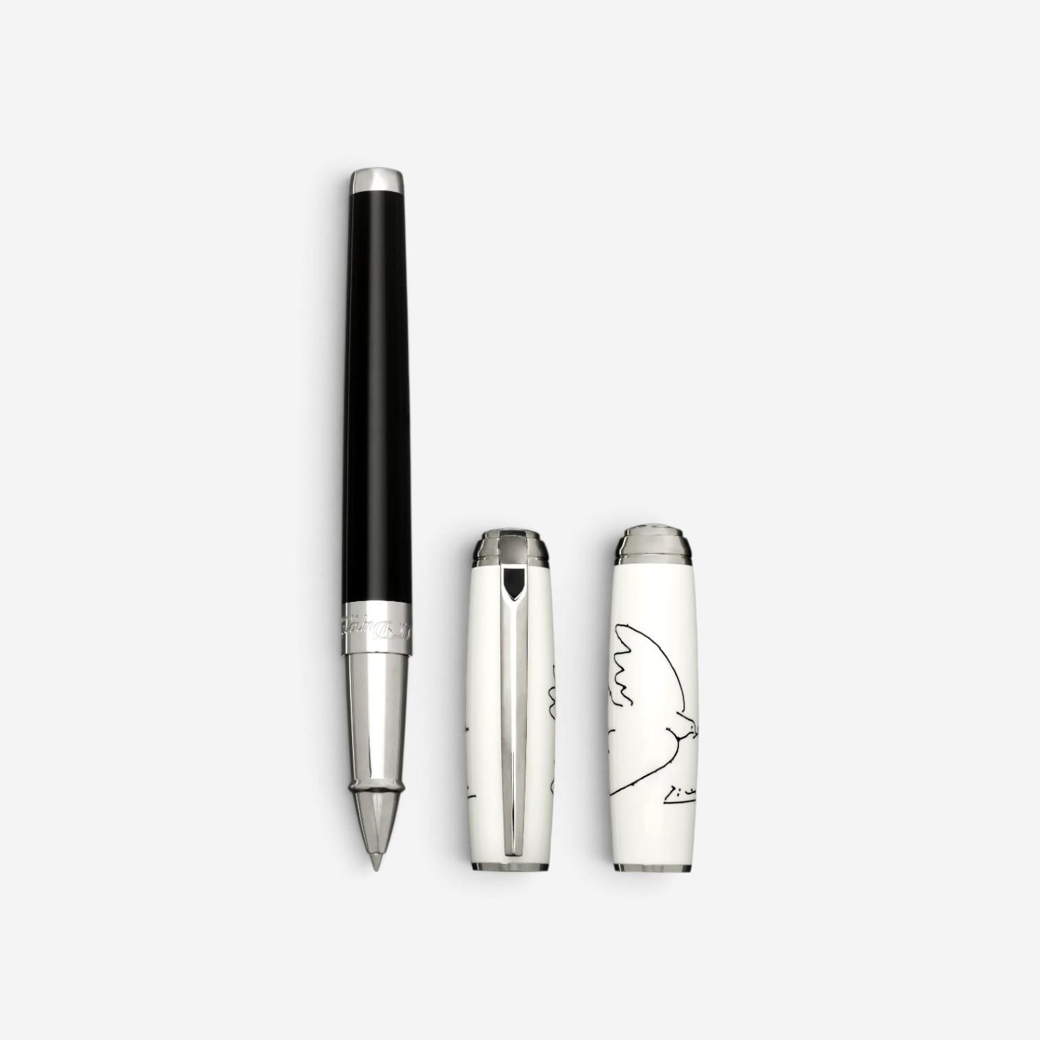 S.T. Dupont Picasso Peace Dove LE Lacquer & Palladium Rollerball Pen 412050L