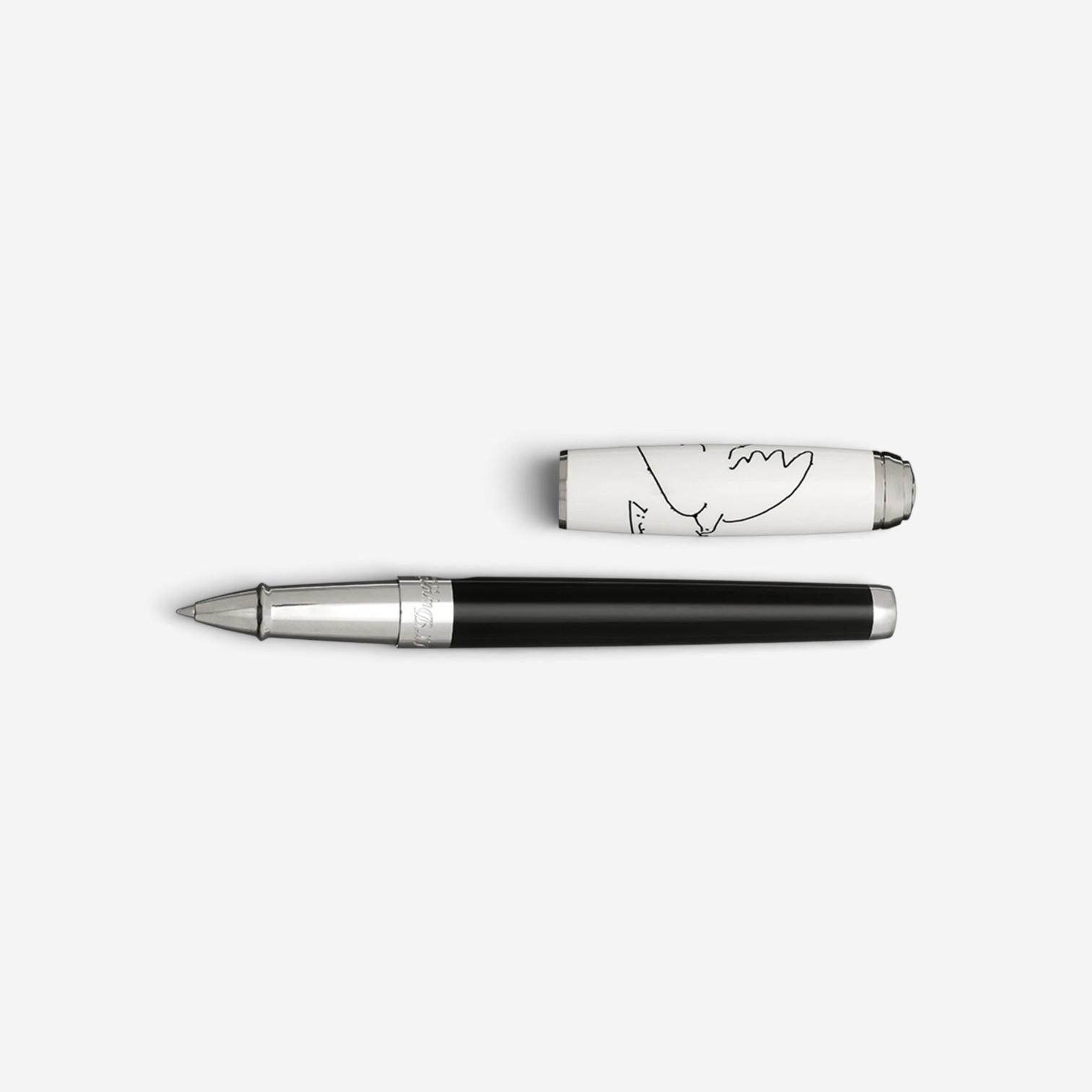 S.T. Dupont Picasso Peace Dove LE Lacquer & Palladium Rollerball Pen 412050L