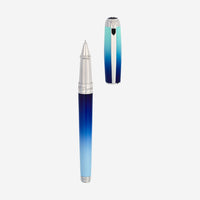 S.T. Dupont Line D La Mer Gradient Blue Solid Brass Natural Lacquer Rollerball Pen 412132L