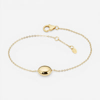 Ina Mar 14K Yellow Gold Single Bead Chain Bracelet 41347.5SB