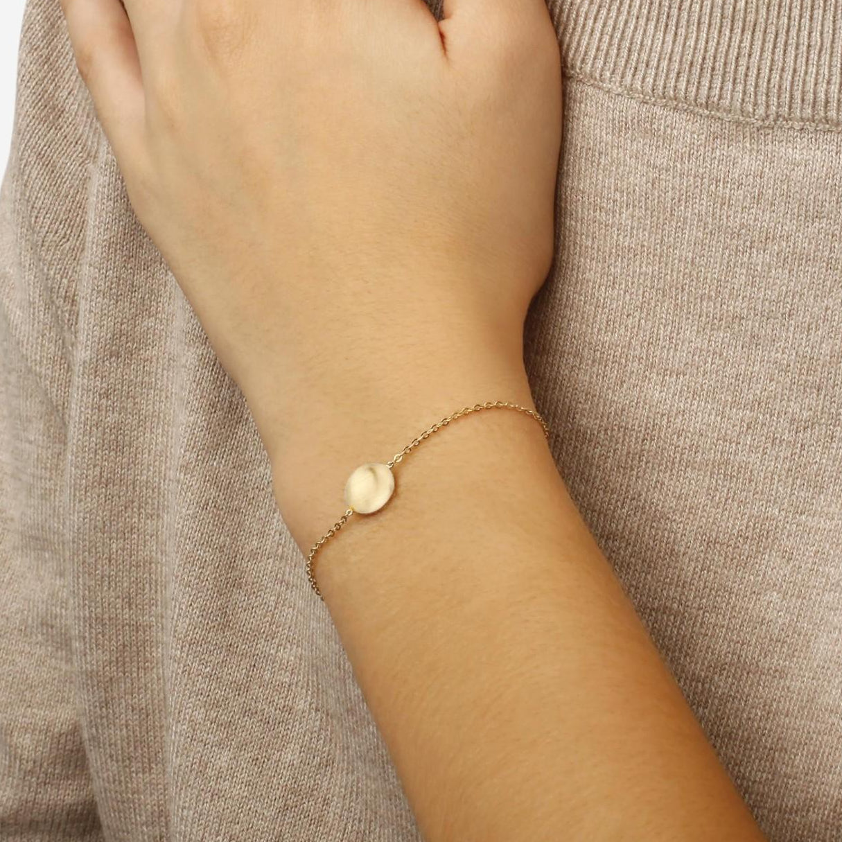 Ina Mar 14K Yellow Gold Single Bead Chain Bracelet 41347.5SB