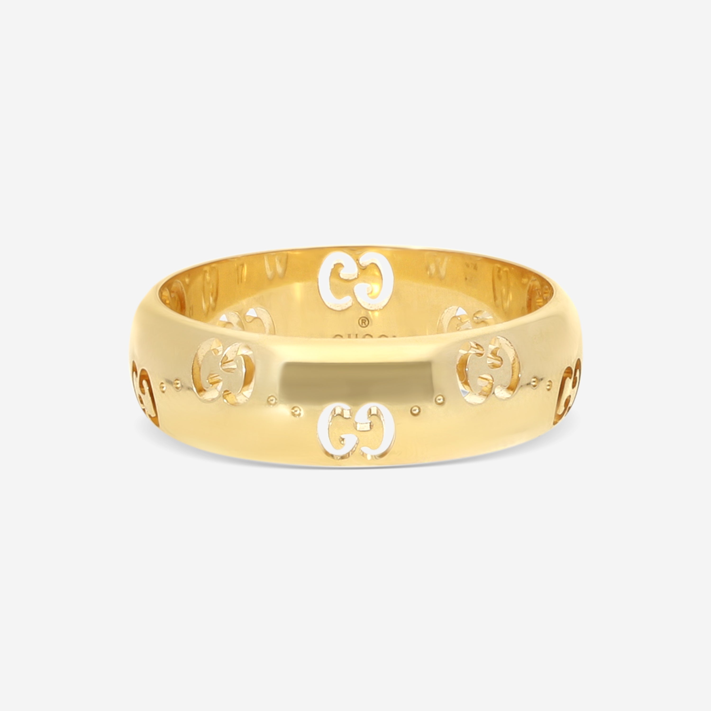 Icon 18K Yellow Gold Band Ring YBC8043350010