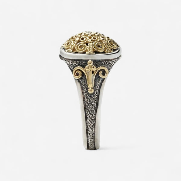Konstantino Sterling Silver & 18K Yellow Gold Diamond Ring Sz. 7 DKJ90-109-S7 - THE SOLIST