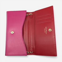 Salvatore Ferragamo Vara Women's 705292 Pink Wallet With Chain MSRP $795 - THE SOLIST