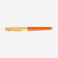 S.T. Dupont Line D Eternity Game of Thrones Fire Orange Yellow Gold Plated & Lacquer Fountain Pen 420037L