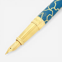 S.T. Dupont Line D Eternity Large Blue Fender Fountain Pen 420176L