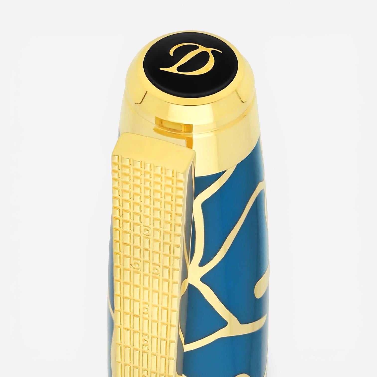 S.T. Dupont Line D Eternity Large Blue Fender Fountain Pen 420176L