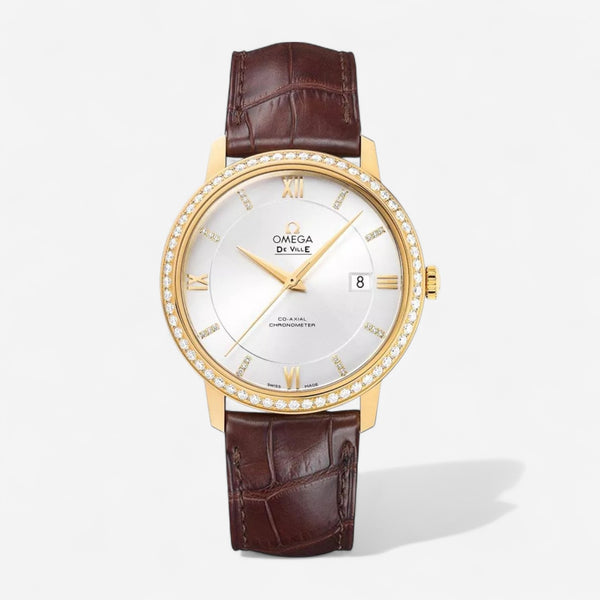 Omega De Ville Prestige 18K Yellow Gold Automatic Unisex Watch 424.58.40.20.52.001