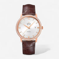 Omega De Ville Prestige 18K Rose Gold Automatic Diamond Unisex Watch 424.58.40.20.52.002