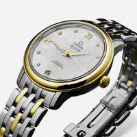 Omega De Ville Prestige Stainless Steel & 18K Yellow Gold Automatic Ladies Watch 424.20.33.20.55.002