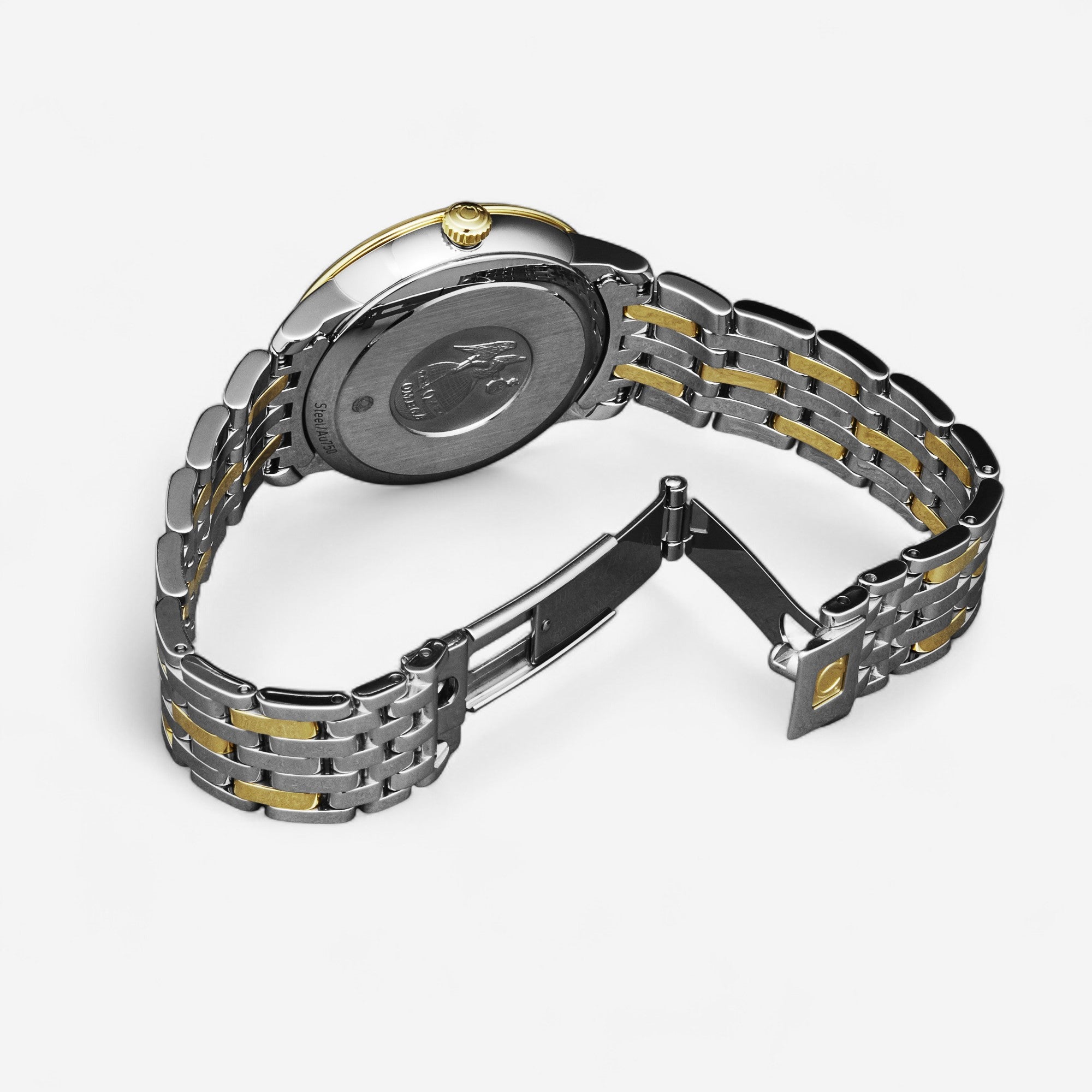 Omega De Ville Prestige Stainless Steel & 18K Yellow Gold Automatic Ladies Watch 424.20.33.20.55.002