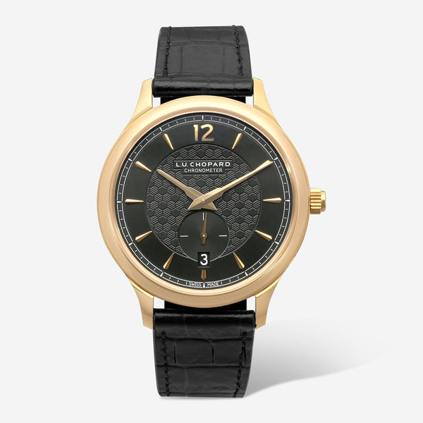 Chopard L.U.C XPS 1860 Officer 18K Yellow Gold Automatic Men's Watch 161242-0001