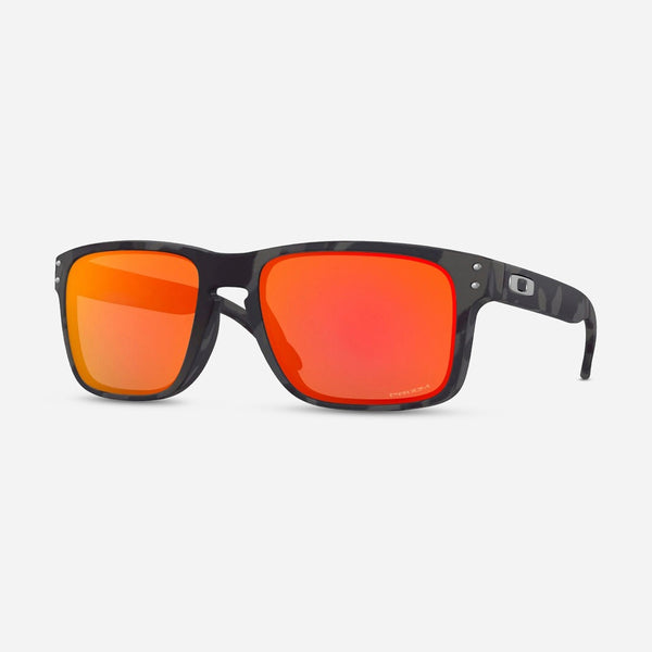 Oakley Holbrook Men's Black Camo Prizm Ruby Sunglasses 9102-E9