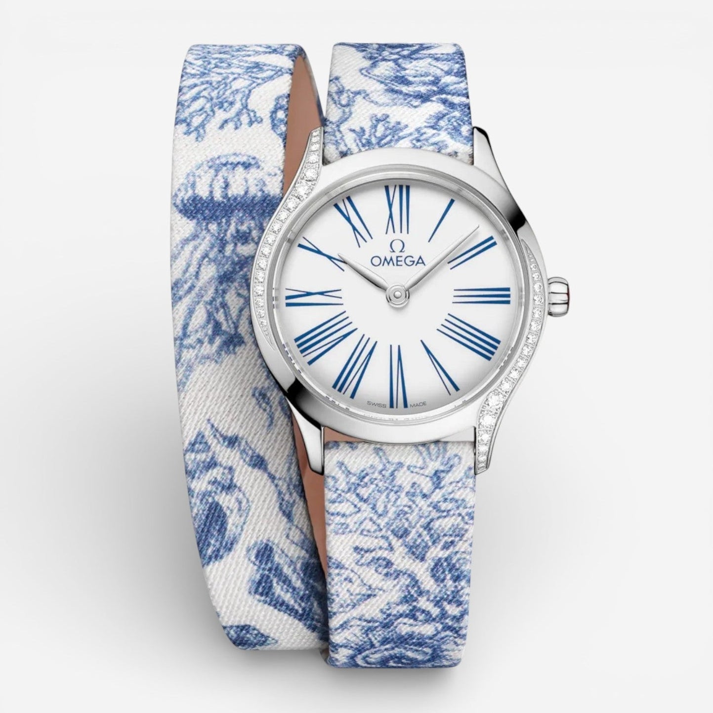 Omega De Ville Mini Tresor Stainless Steel Diamond Quartz Ladies Watch 428.17.26.60.04.001