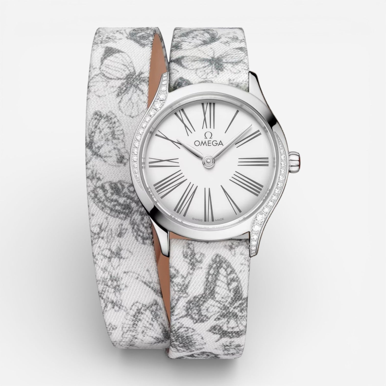 Omega De Ville Mini Tresor Stainless Steel Diamond Quartz Ladies Watch 428.17.26.60.04.002