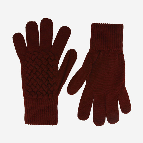 Bottega Veneta Red Wool Gloves 428536-4V206-6000 - THE SOLIST
