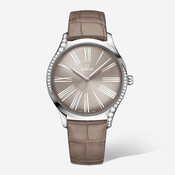Omega De Ville Trésor Stainless Steel Diamond Quartz Ladies Watch 42818396013001