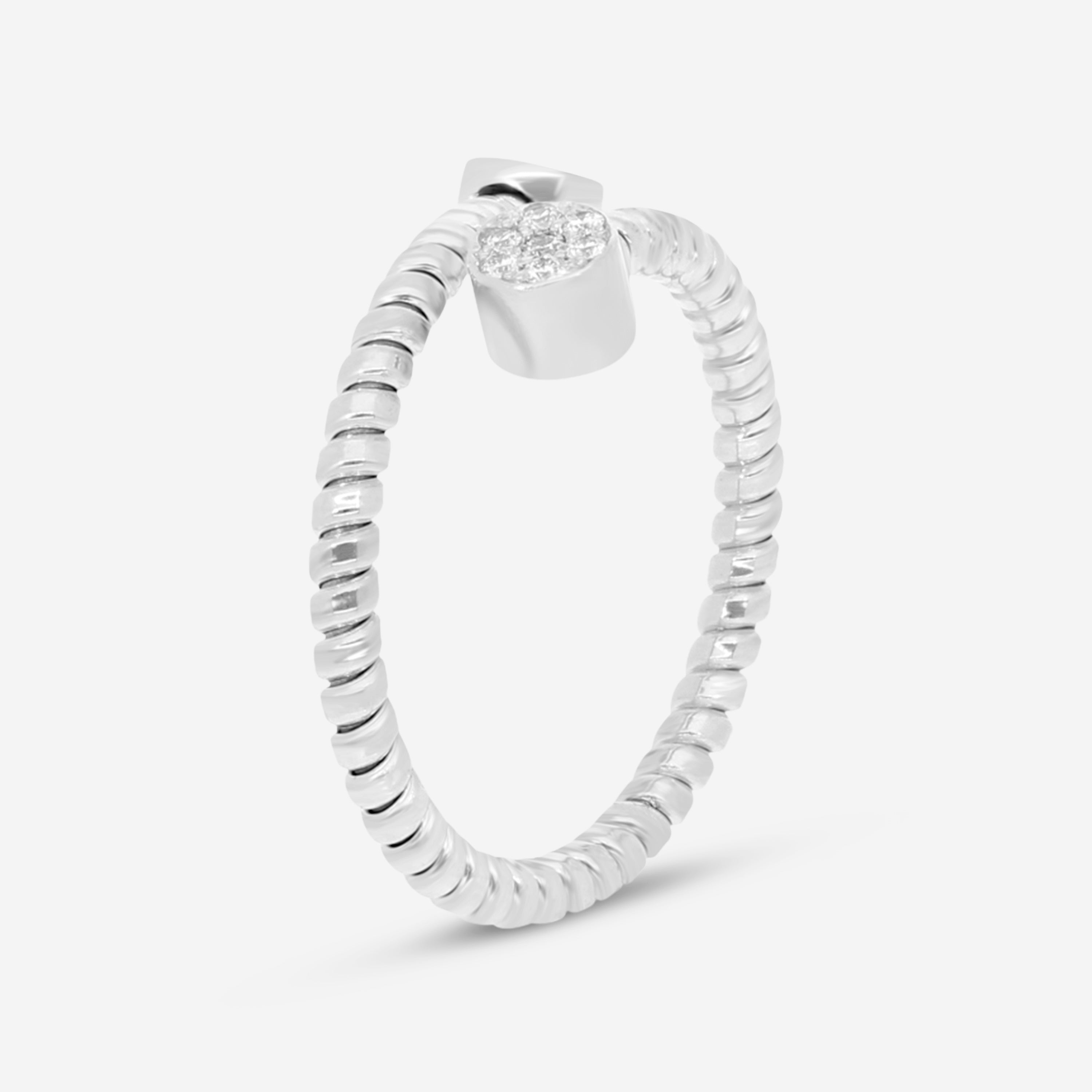 K Di Kuore Easy 18K White Gold and Diamond Ring Sz. 6.5 434943